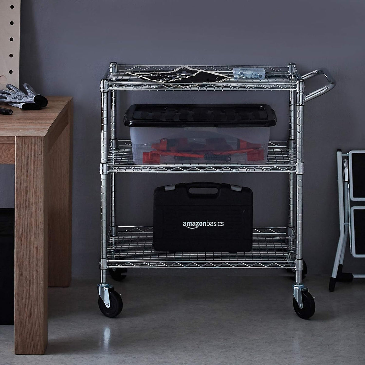 Heavy-Duty 3-Tier Utility Cart O238242