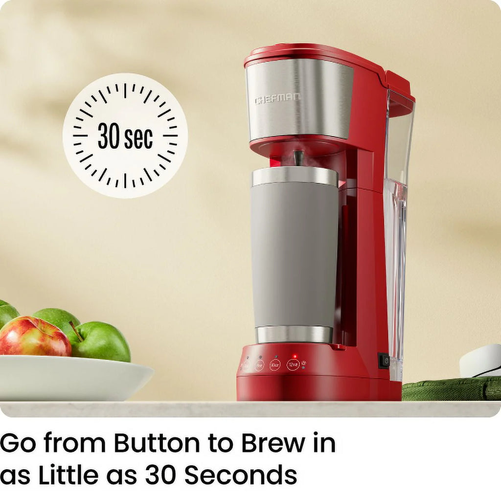 Single Serve Coffee Maker 40oz Water Reservoir Red R889