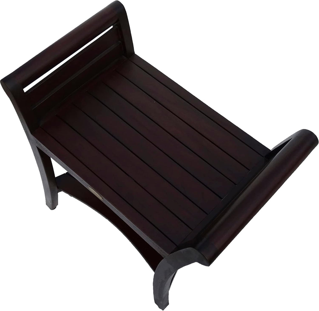 Teak Shower Bench 24 Inch Brown P6532