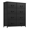 Black 8 Drawer Fabric Dresser Q16583