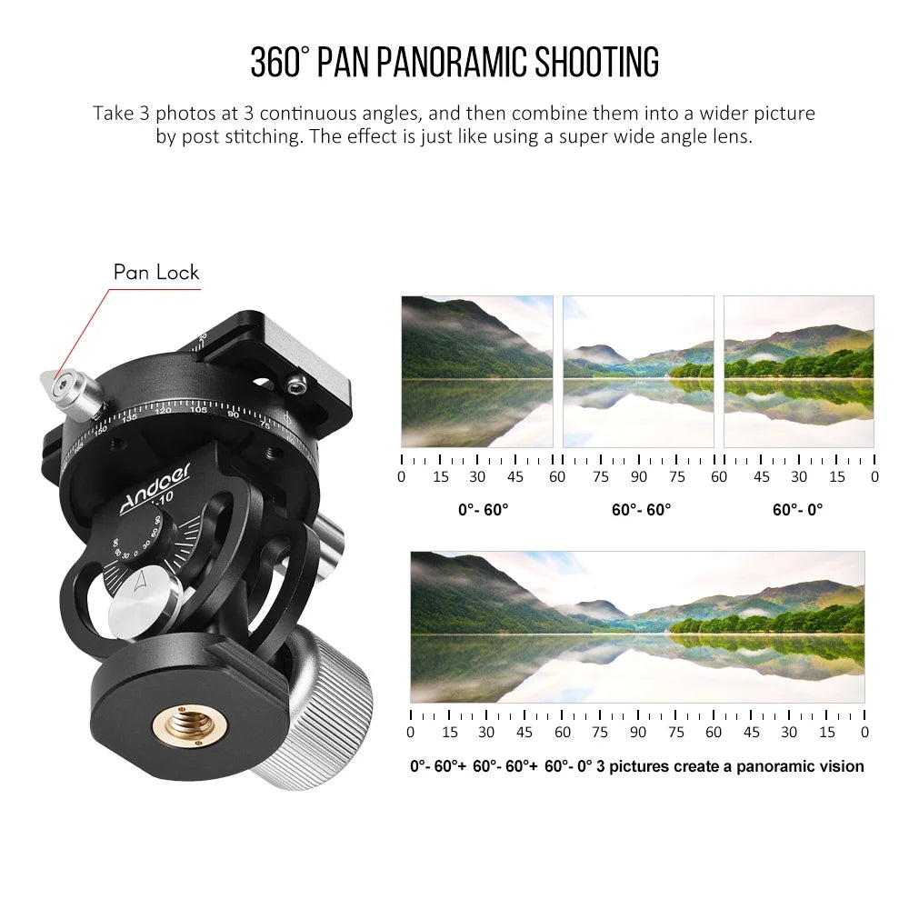 2 Way Pan/Tilt Tripod Head with Quick Release Plate Y489