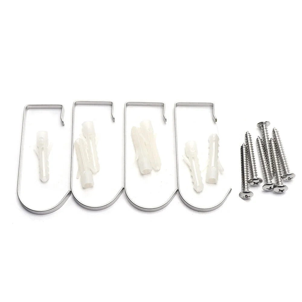 Microwave Oven Wall Mount Shelf Storage Rack with 4 Hooks B9538