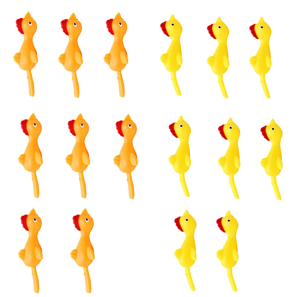 16 PCS Rubber Chicken Flying Toy O546