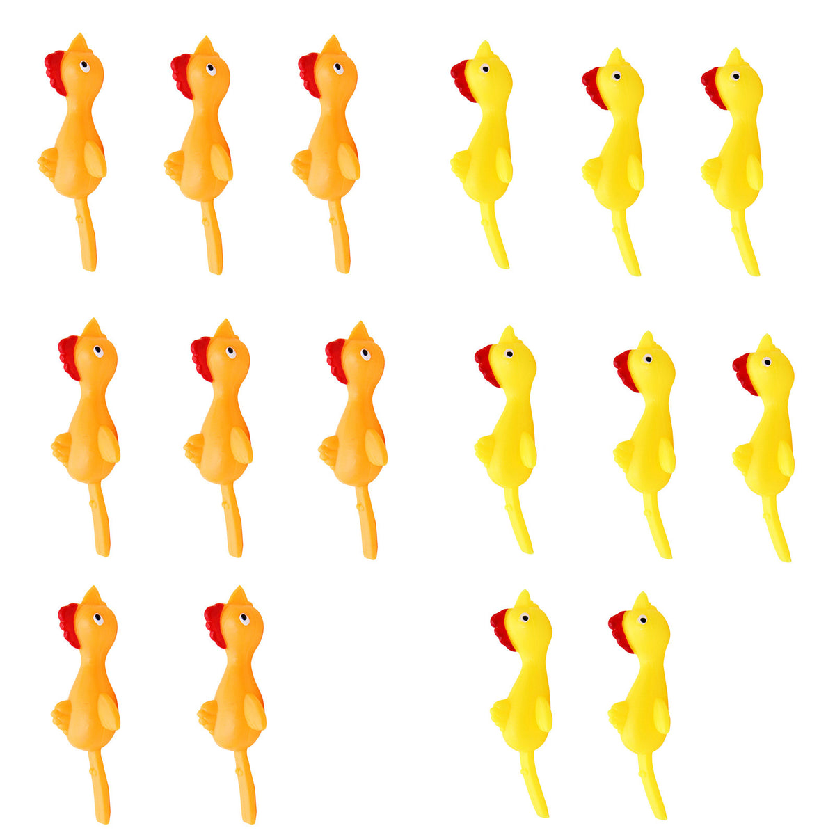 16 PCS Rubber Chicken Flying Toy O546