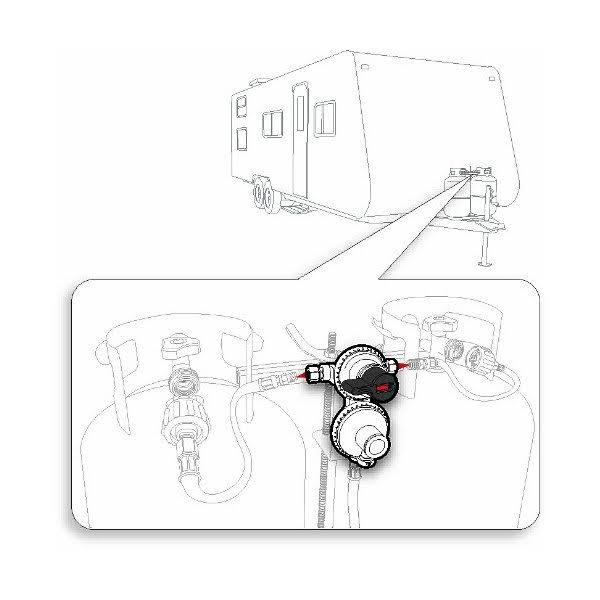 Propane Double-Stage Auto-Changeover Regulator O968