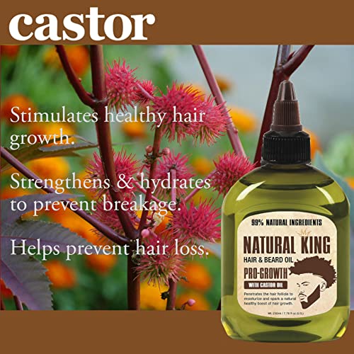 Natural King Pro-growth Castor Hair & Beard Oil 2.5 oz. E40937