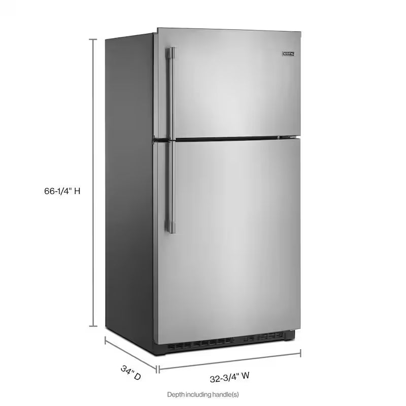 21 cu. ft. Top Freezer Refrigerator in Stainless Steel S625