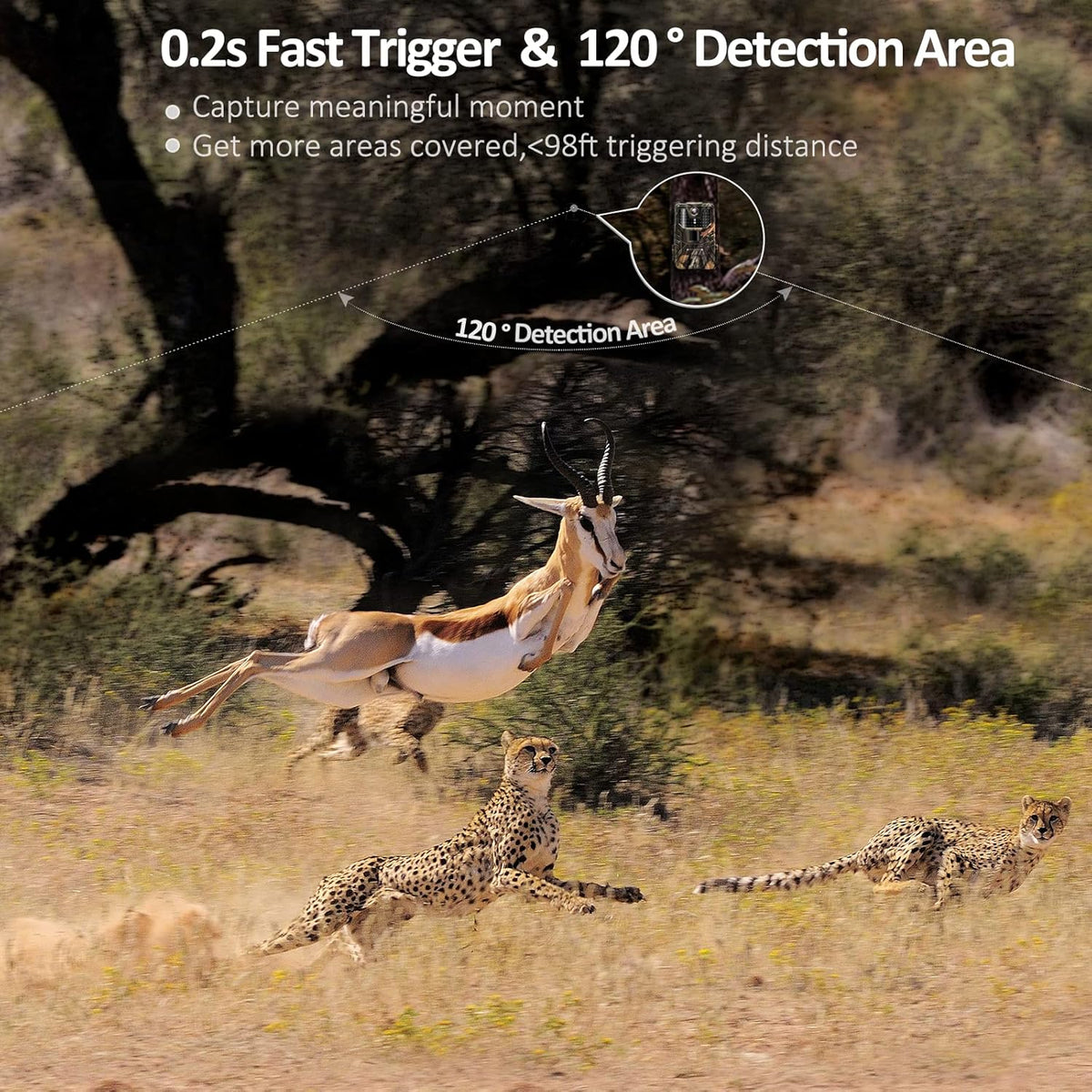 Wifi Trail Camera 30 MP 4K Bluetooth Wireless 65FT Night Vision IP66 S132864