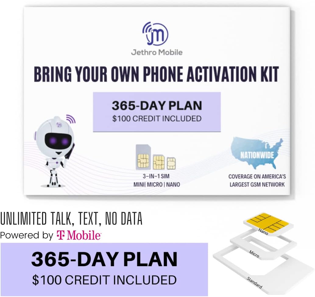 Mobile Phone Plan for 365 Days - Unlimited Talk and Text, No Data G299
