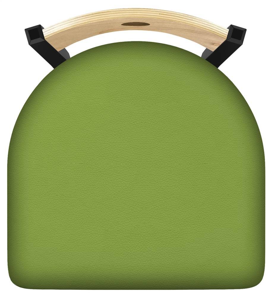 Swivel Counter Stool with Black Wrinkle Finish and Green Seat H7420