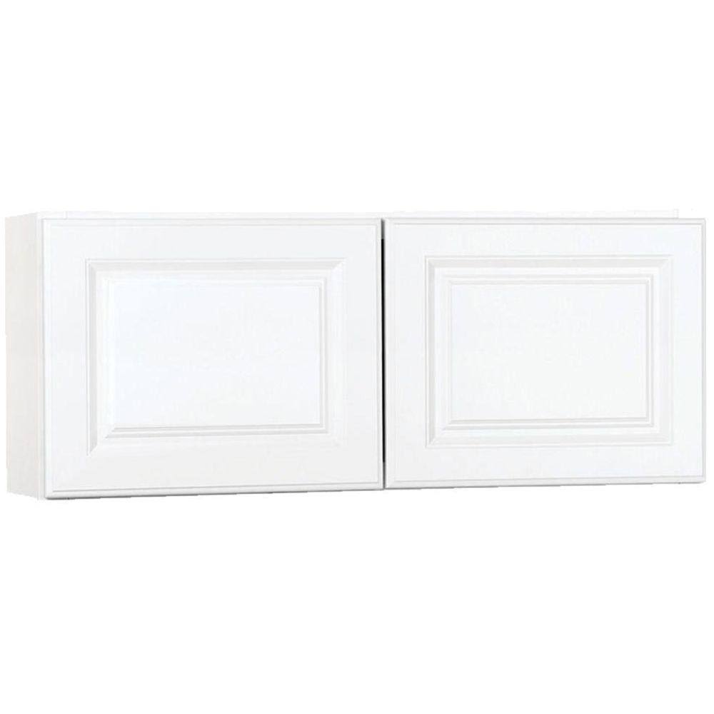 36x15x12 in. Wall Bridge Kitchen Cabinet in Satin White K270