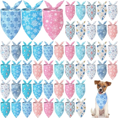 100 Pcs Red Plaid Dog Bandanas G3806