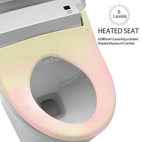 Heated Bidet Toilet Seat with Self Cleaning Stainless Nozzle Y4073