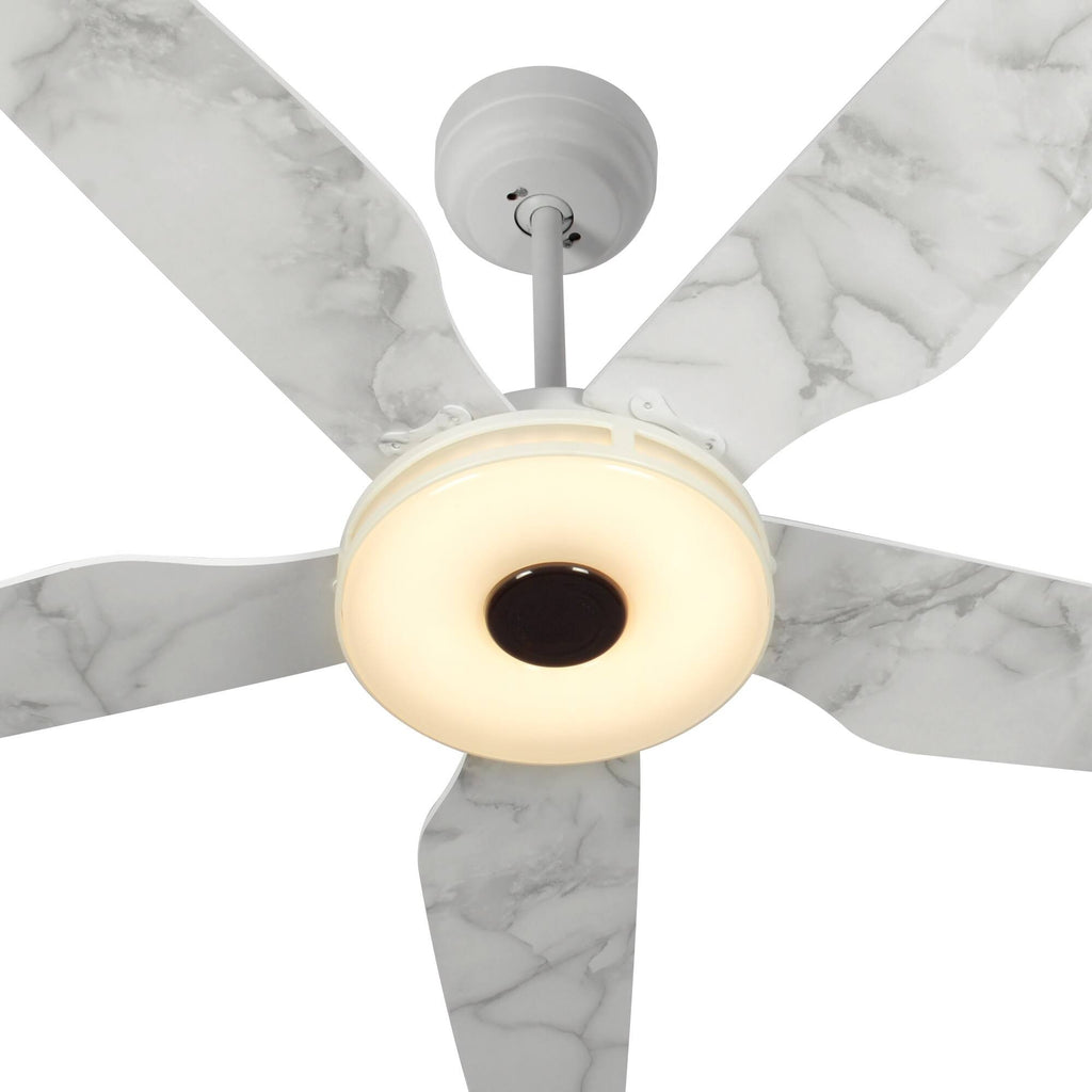 Dark Brown Smart Ceiling Fan with Dimmable LED Light and Remote P97350