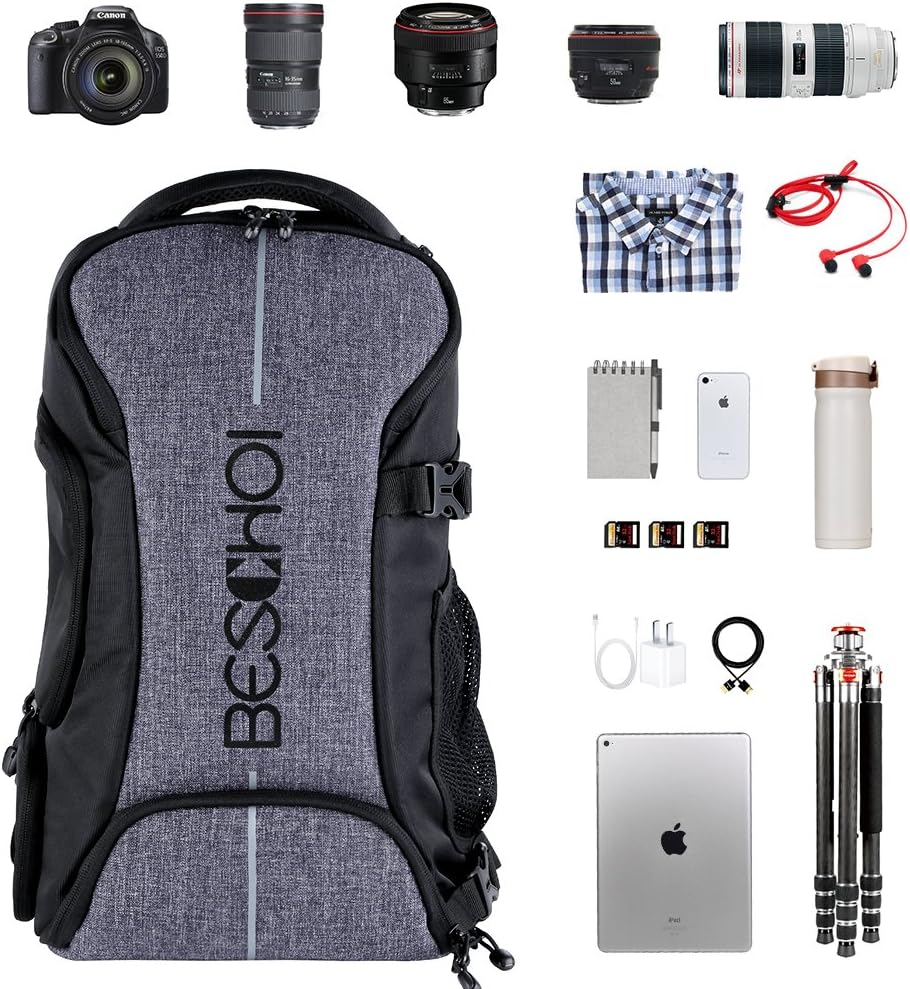 Waterproof Camera Backpack with Rain Cover G958873