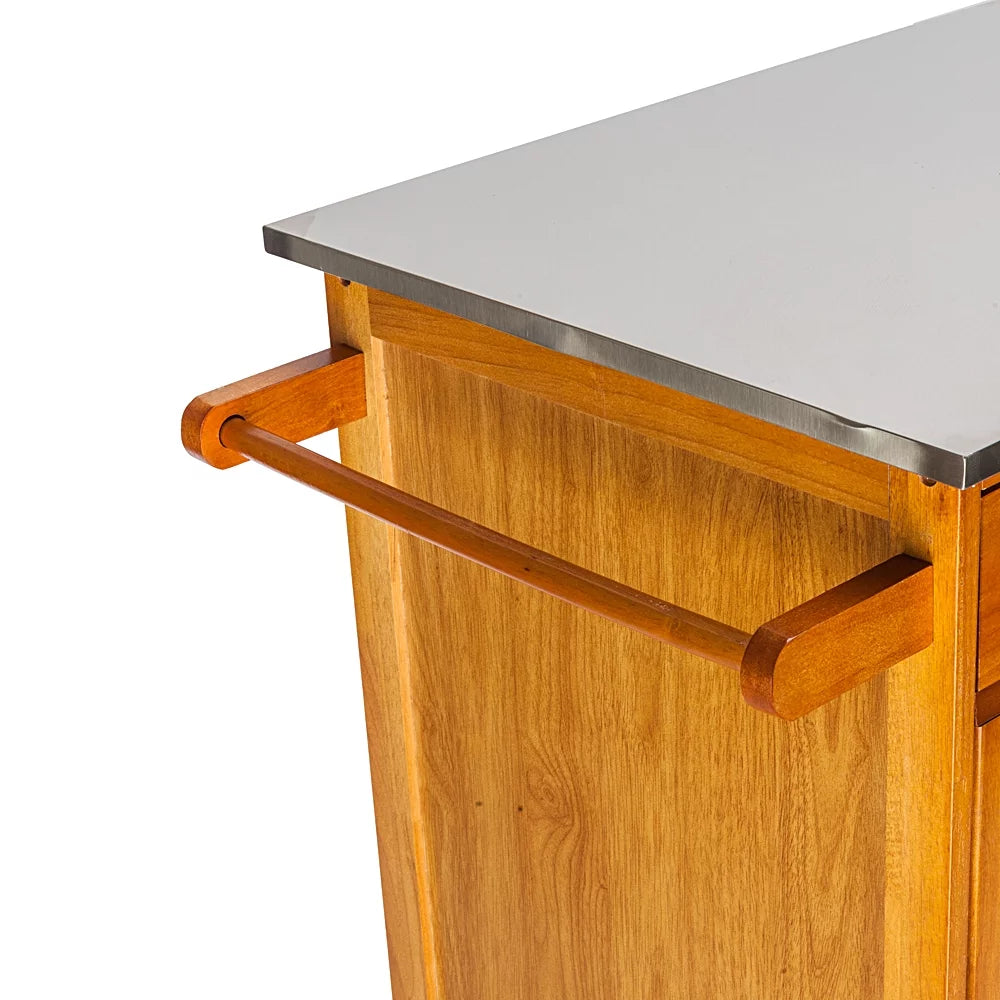 Rolling Kitchen Cart with Drop-Leaf Tabletop H5700