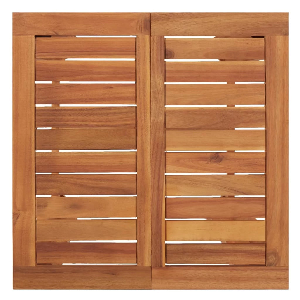 Acacia Wood Bar Table with Slatted Tabletop U363