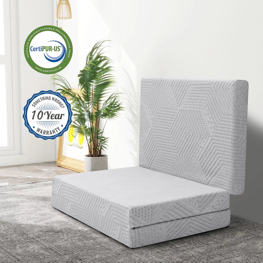 4 Inch Tri Folding Memory Foam Mattress F944