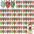 100 Pcs Red Plaid Dog Bandanas G3806