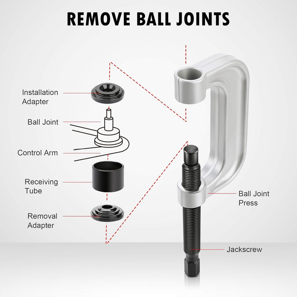 Ball Joint Press & U Joint Removal Tool Kit with 4x4 Adapters, Pack of 2 R498295