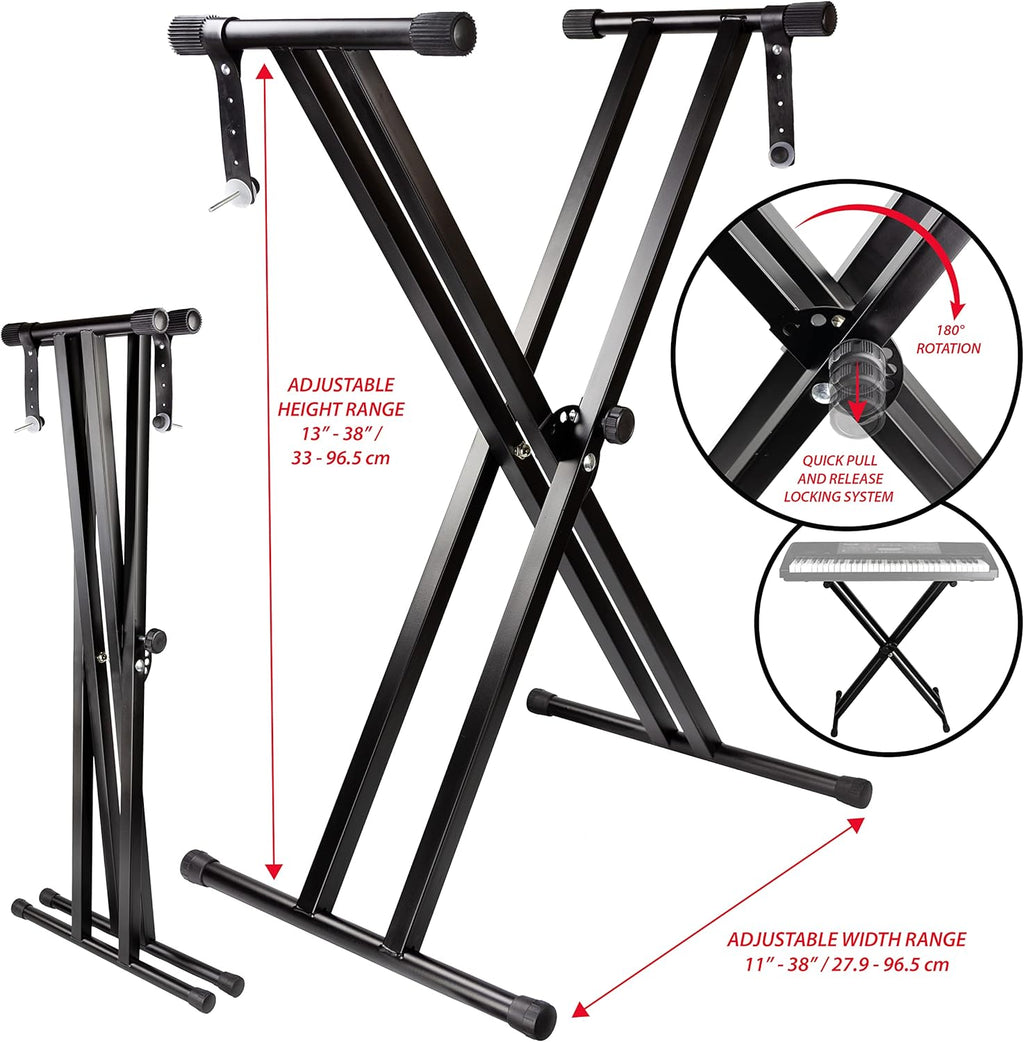 Adjustable Keyboard Stand with Locking Straps C504895