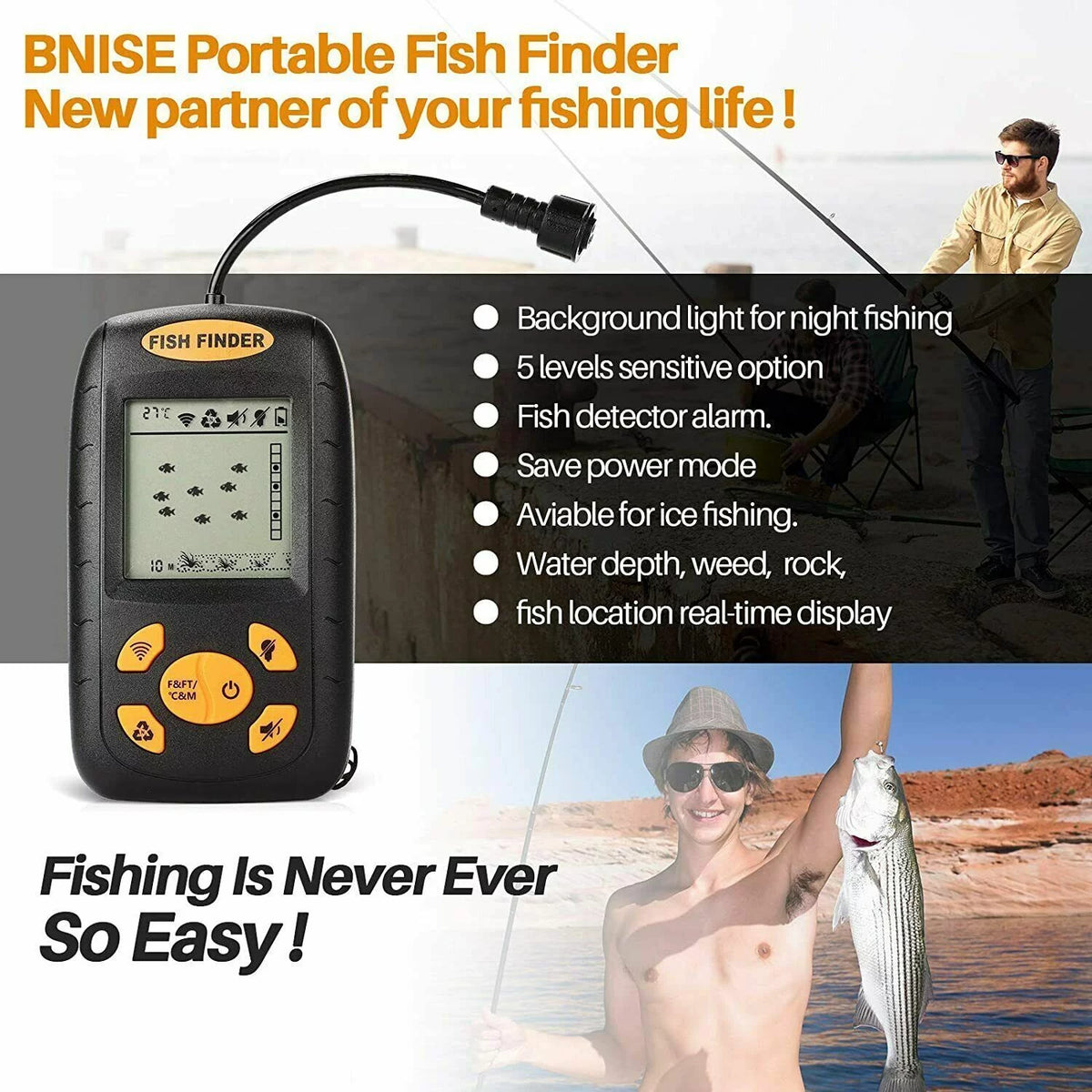Portable Fish Finder Sonar Transducer B7824