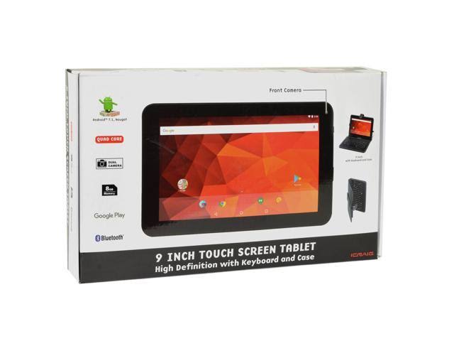 9x22 8GB Android Tablet Quad Core 1GB Cams Blue Keyboard Case Bundle J909