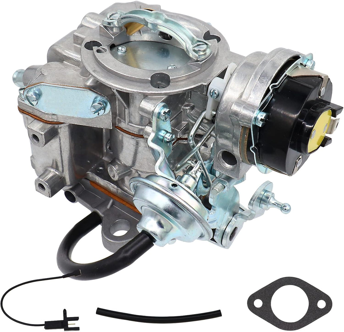 1 Barrel Carburetor for Ford 4.9L 300 Cu 4.1L 250 Cu 3.3L 200 Cu Engine, Automatic Choke With Gaskets Pack of 2 F36296