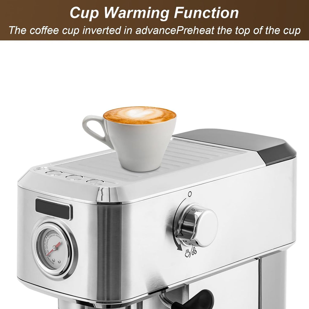15 Bar Espresso Machine with Milk Frother Steamer A79274