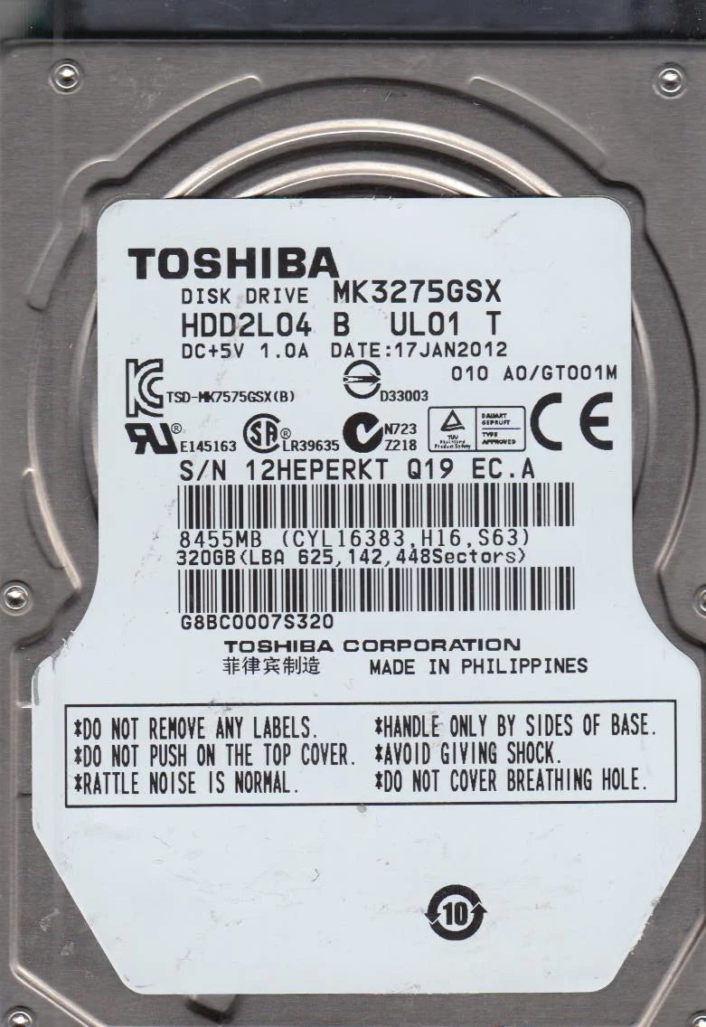 320GB SATA 2.5 Hard Drive F82806
