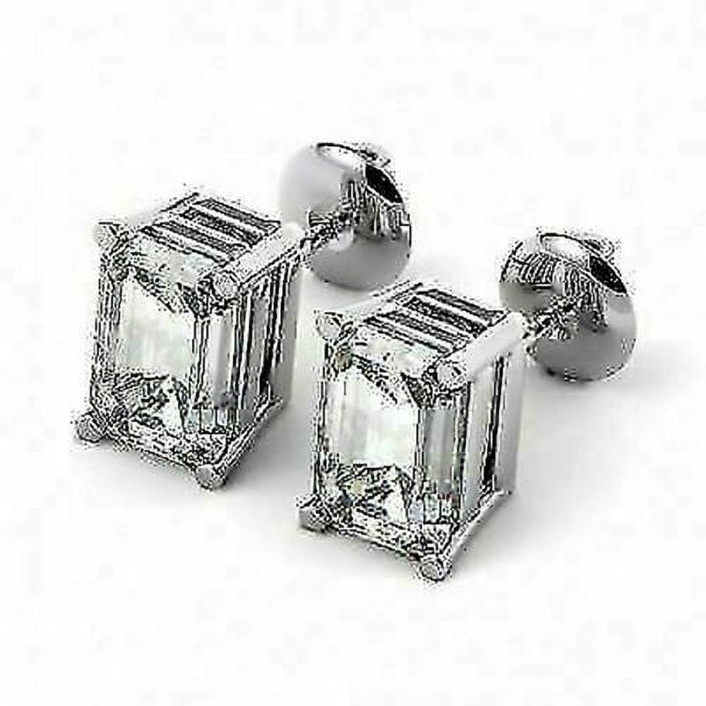 14K White Gold Studs Earrings H165