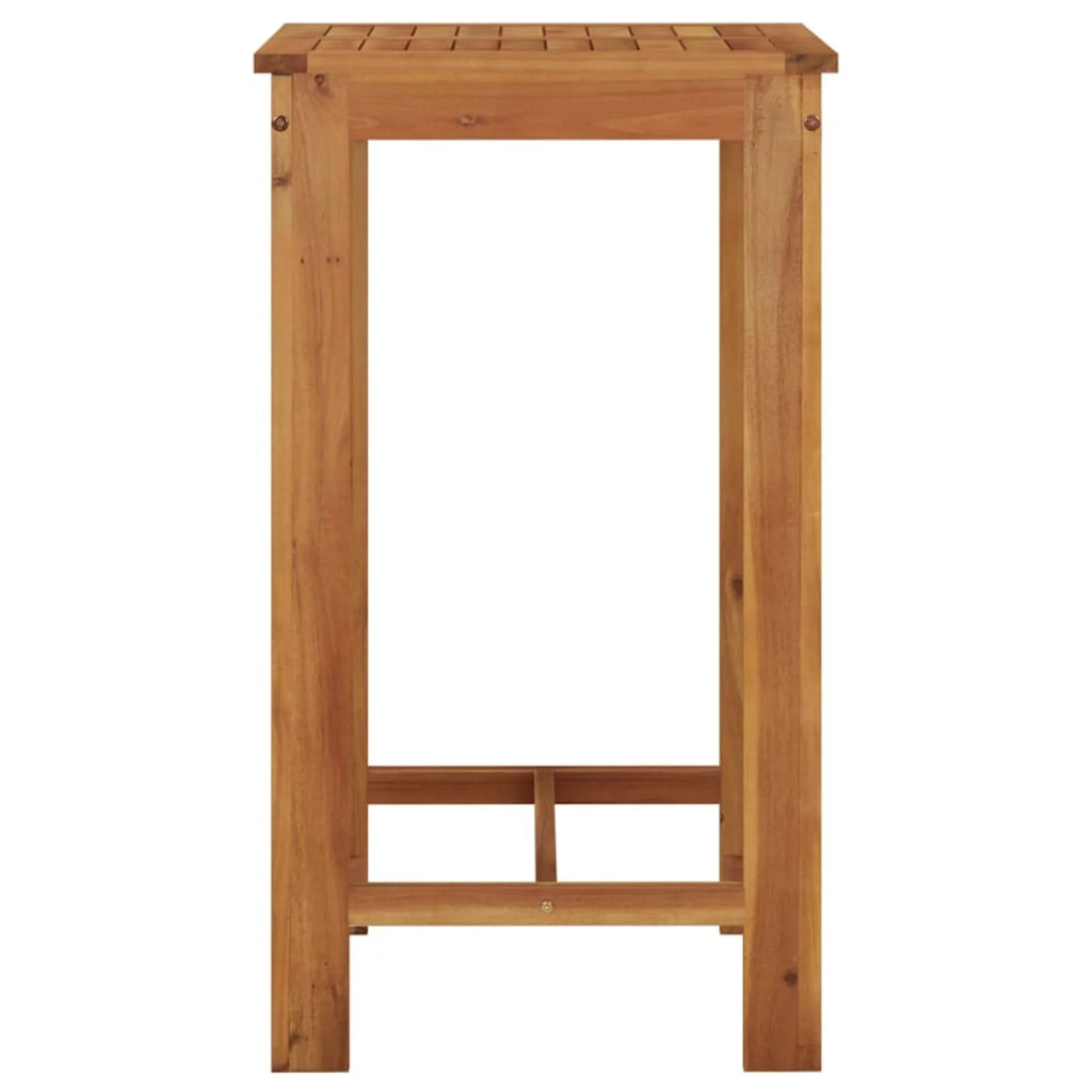 Acacia Wood Bar Table with Slatted Tabletop U363