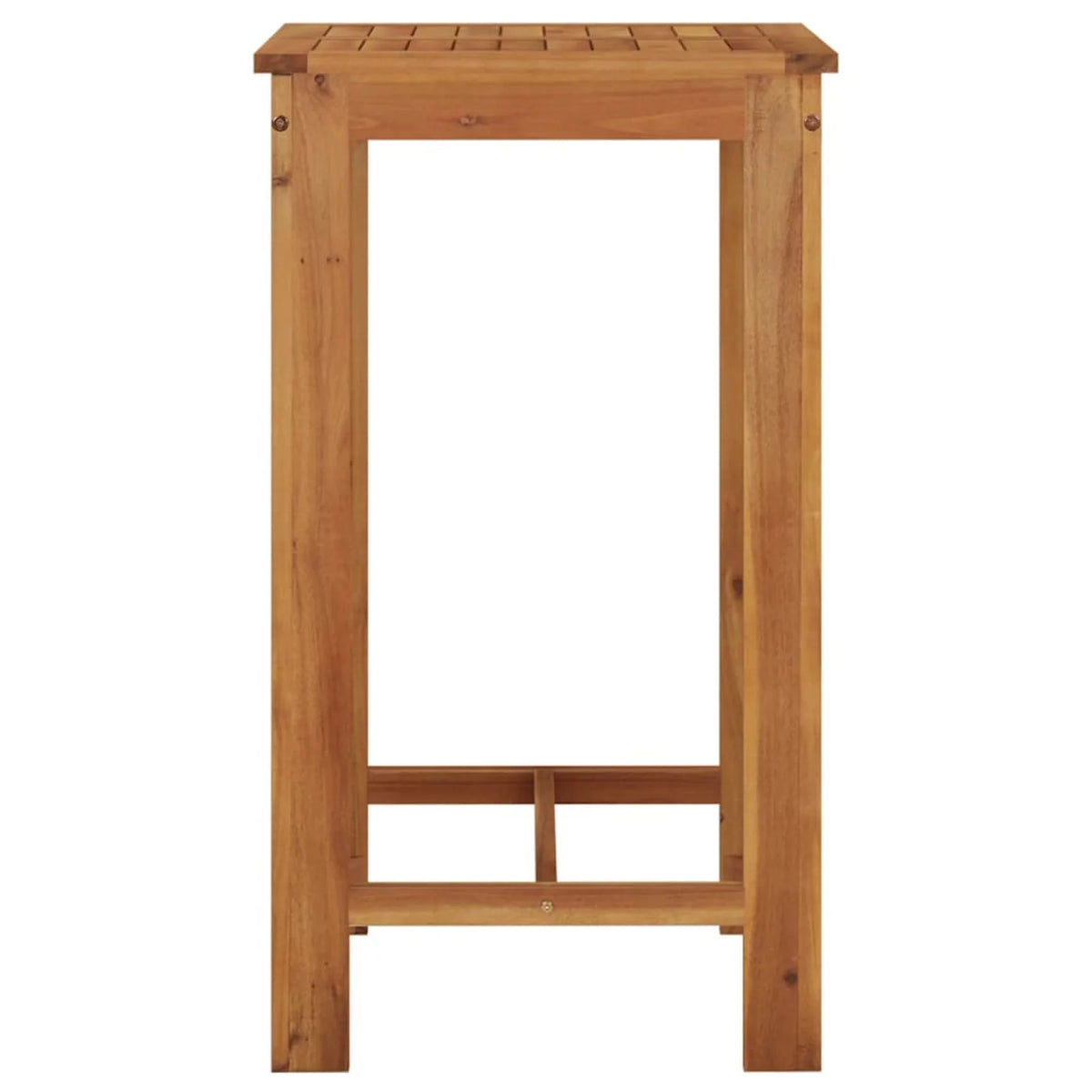 Acacia Wood Bar Table with Slatted Tabletop U363