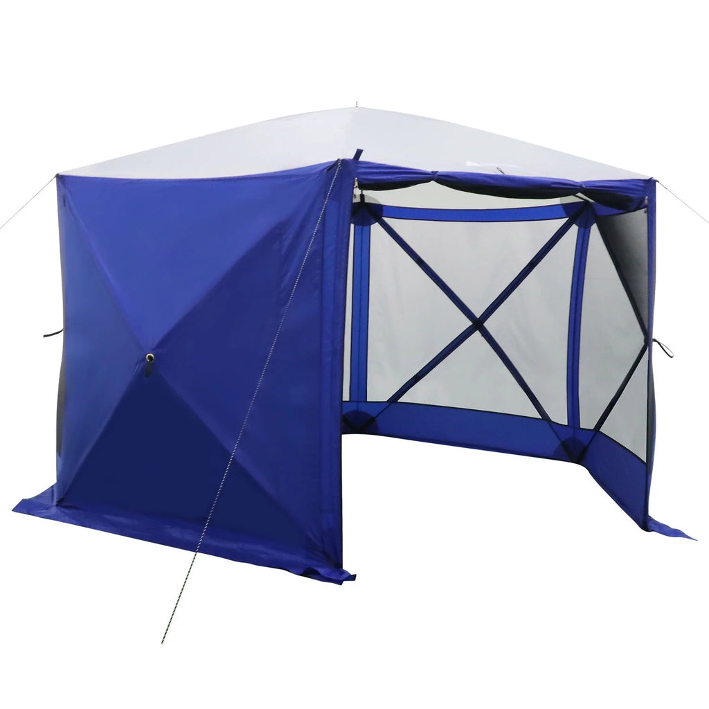 6 Hub Outdoor Camping Screen House, 1 Room, Blue F668