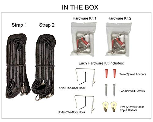 Black Over-The-Door Hat Rack Holds 18 Caps F934