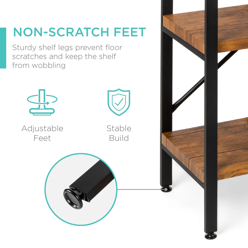 Rustic 3-Tier Console Table with Non-Scratch Feet R56380
