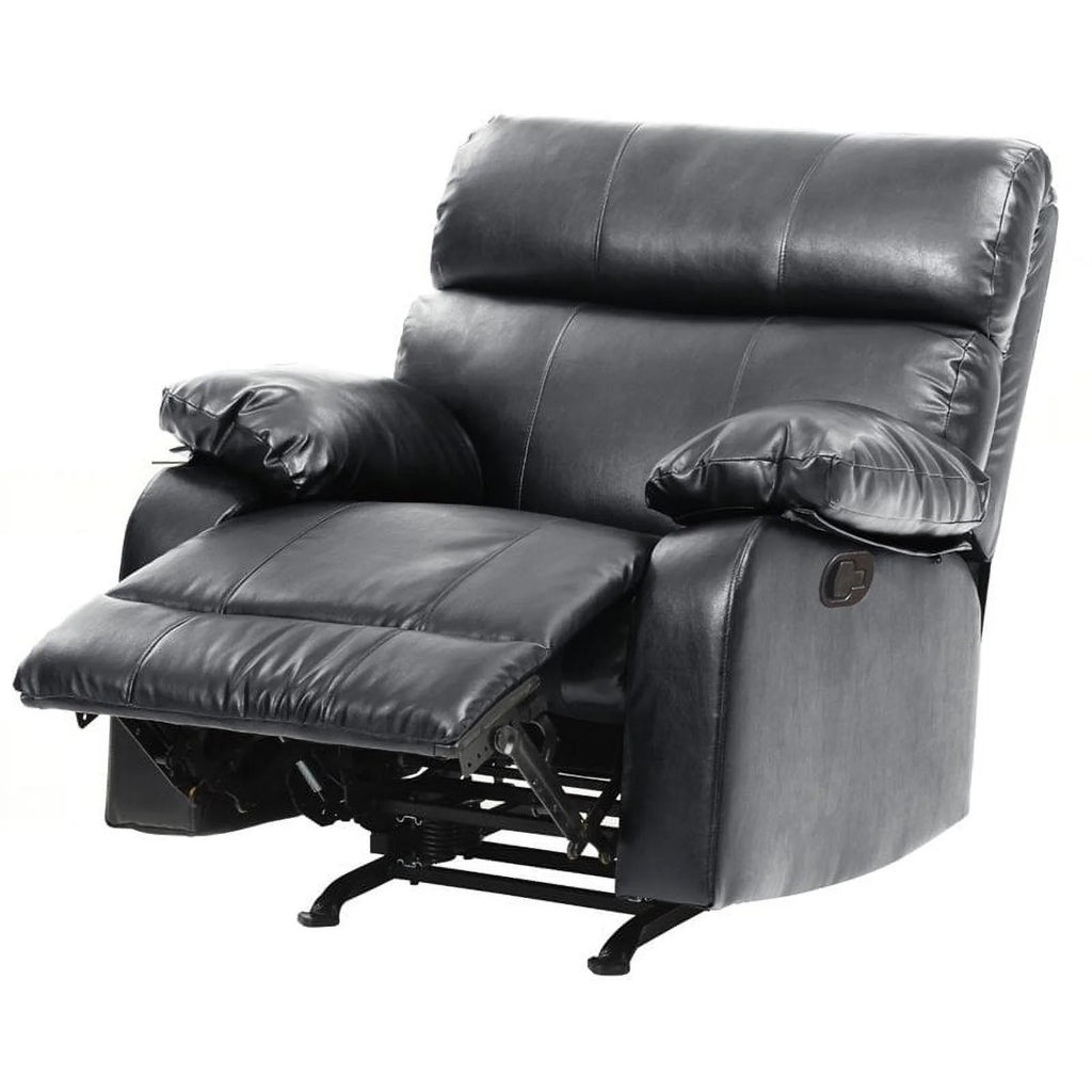 Black Faux Leather Rocker Recliner R698807