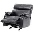 Black Faux Leather Rocker Recliner R698807