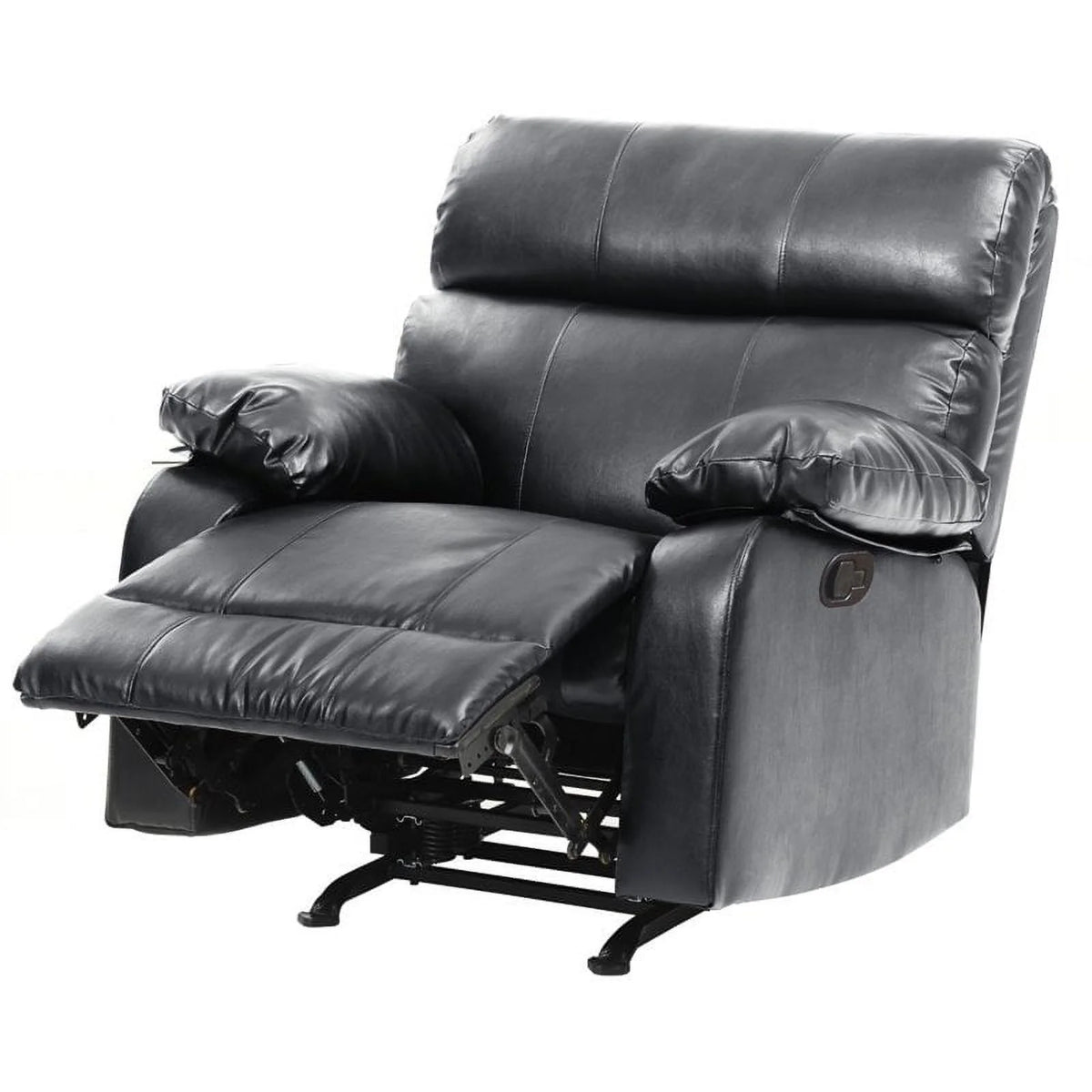 Black Faux Leather Rocker Recliner R698807