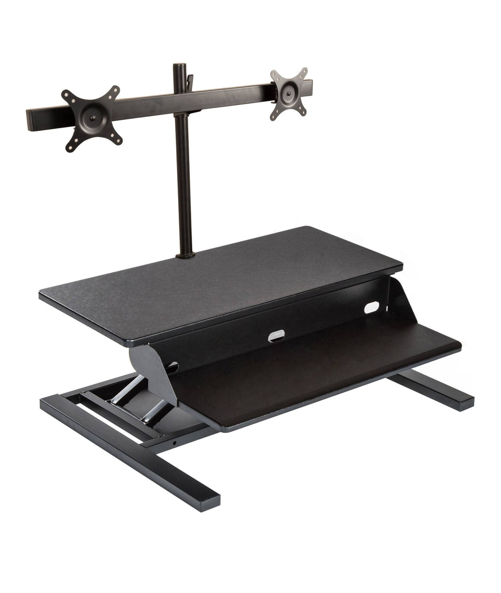 Adjustable Standing Desk Converter with Dual M E696