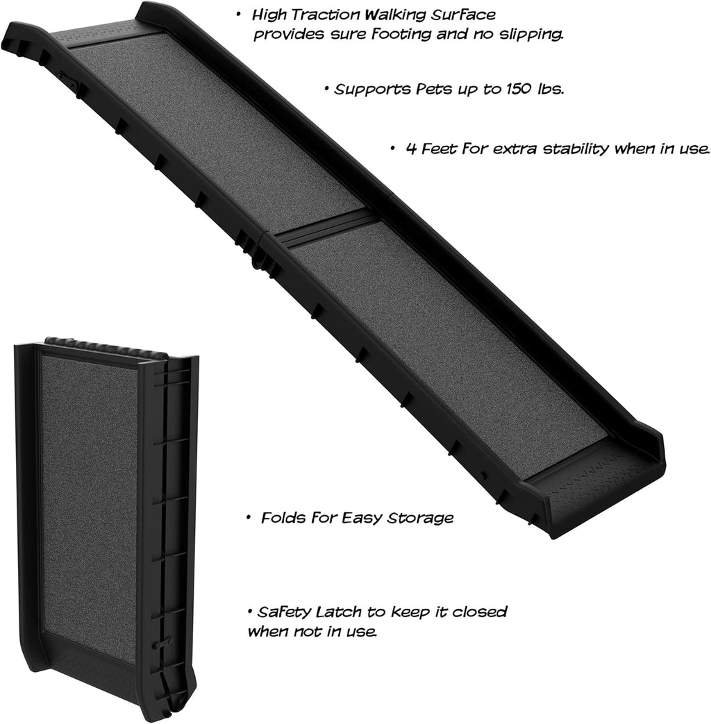 Folding Non-Slip Pet Ramp with Raised Sides K158