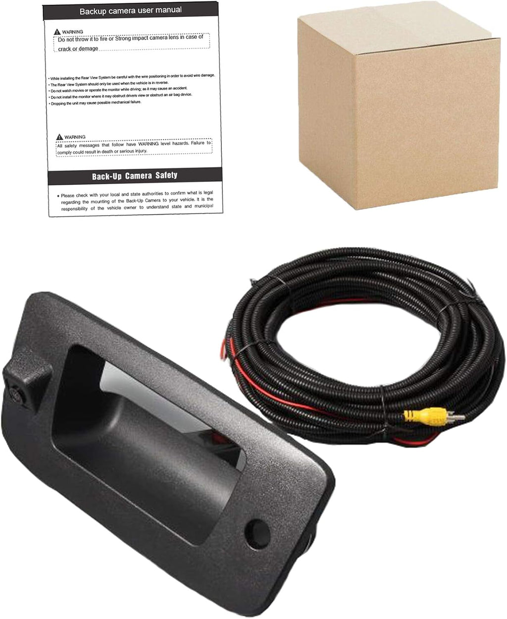Black Tailgate Handle with Backup Camera I44033