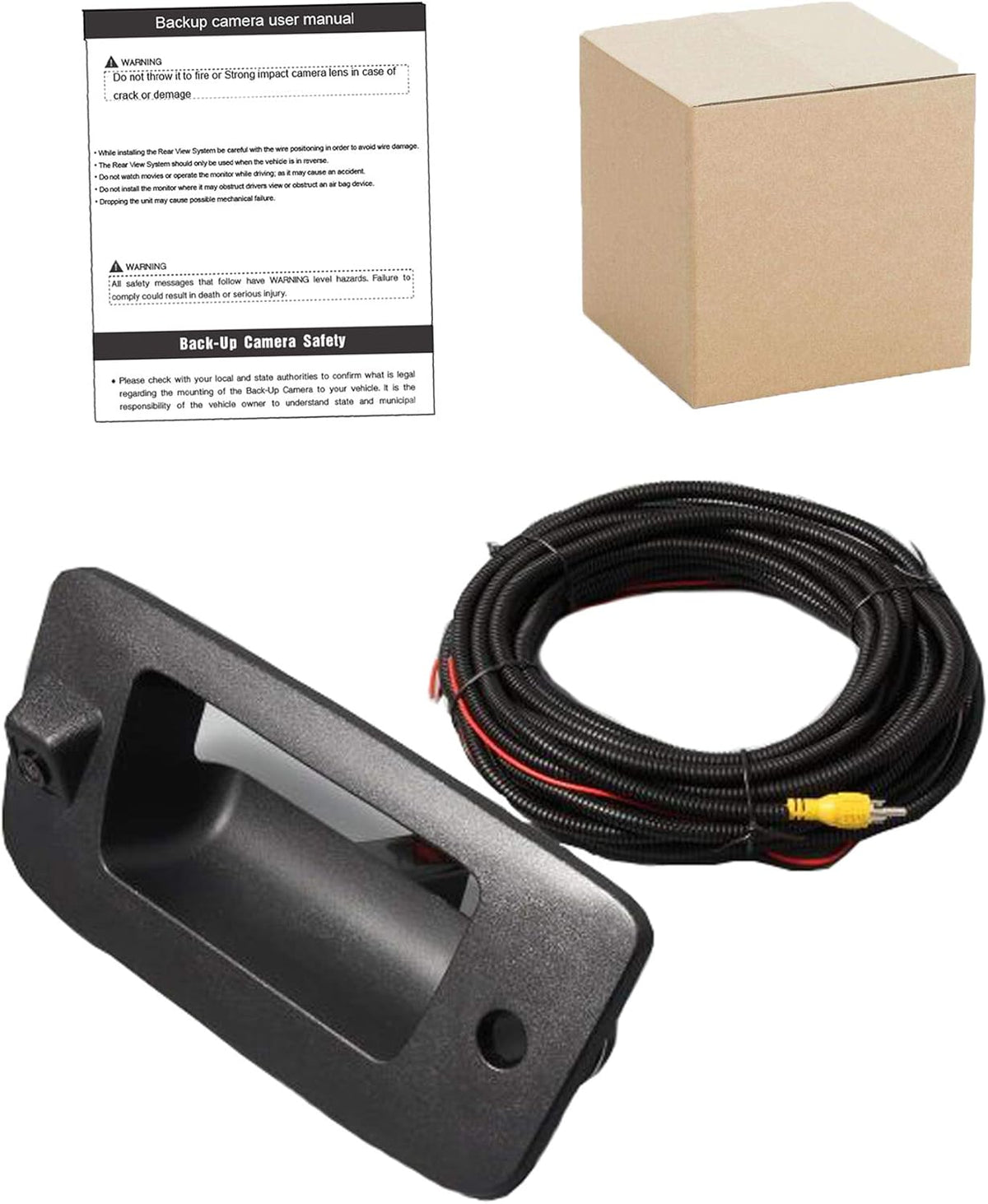 Black Tailgate Handle with Backup Camera I44033