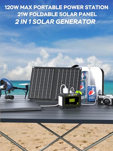 88.8Wh Portable Power Station with 21W Solar Panel D76036