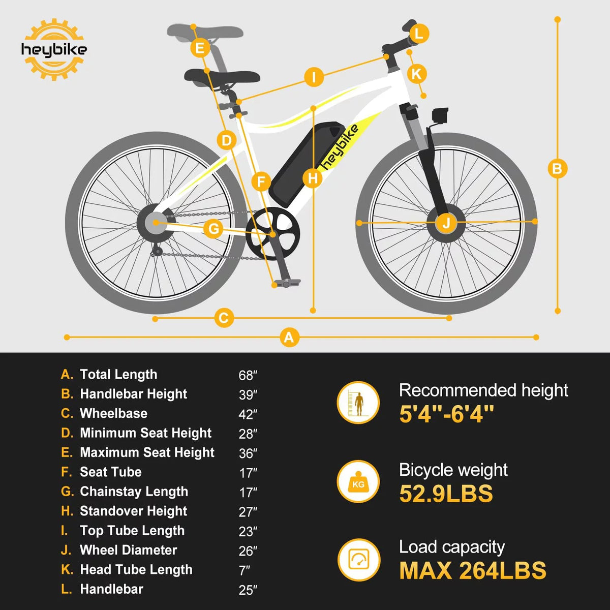 Electric Bike with 500W Motor, 48V 12.5AH Removable Battery, 27.5" 7-Speed Front Suspension M2525