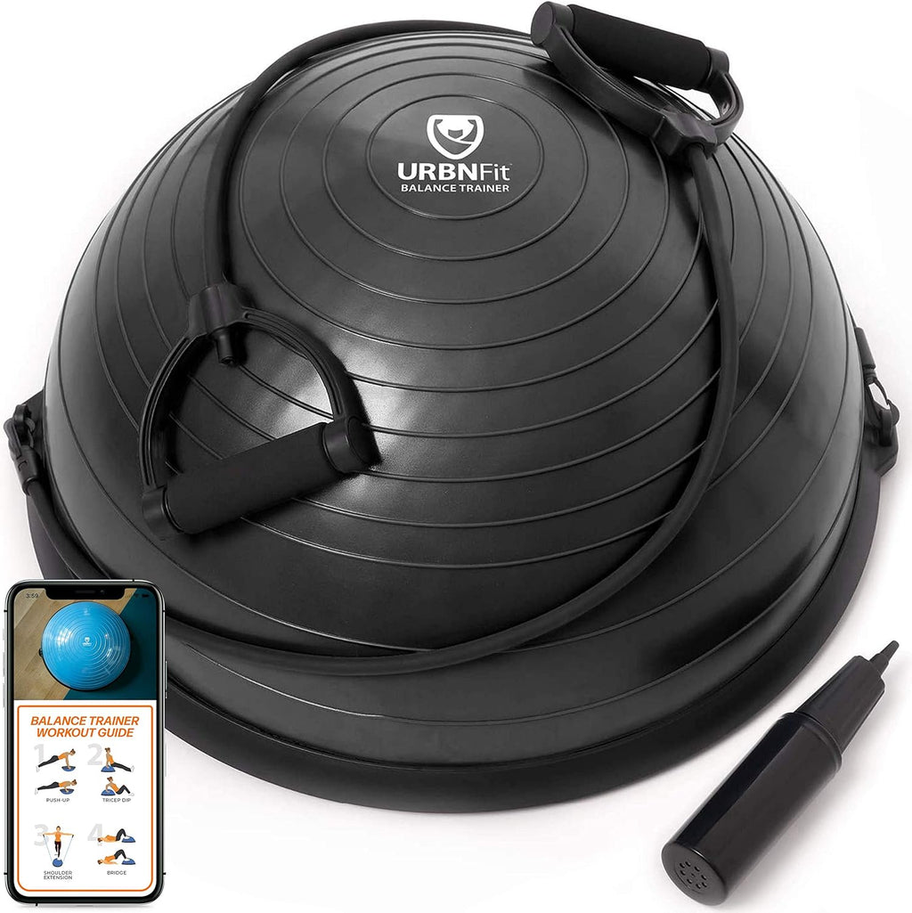 Half Yoga Ball Trainer with Resistance Bands and Pump, Pack of 2 Z773
