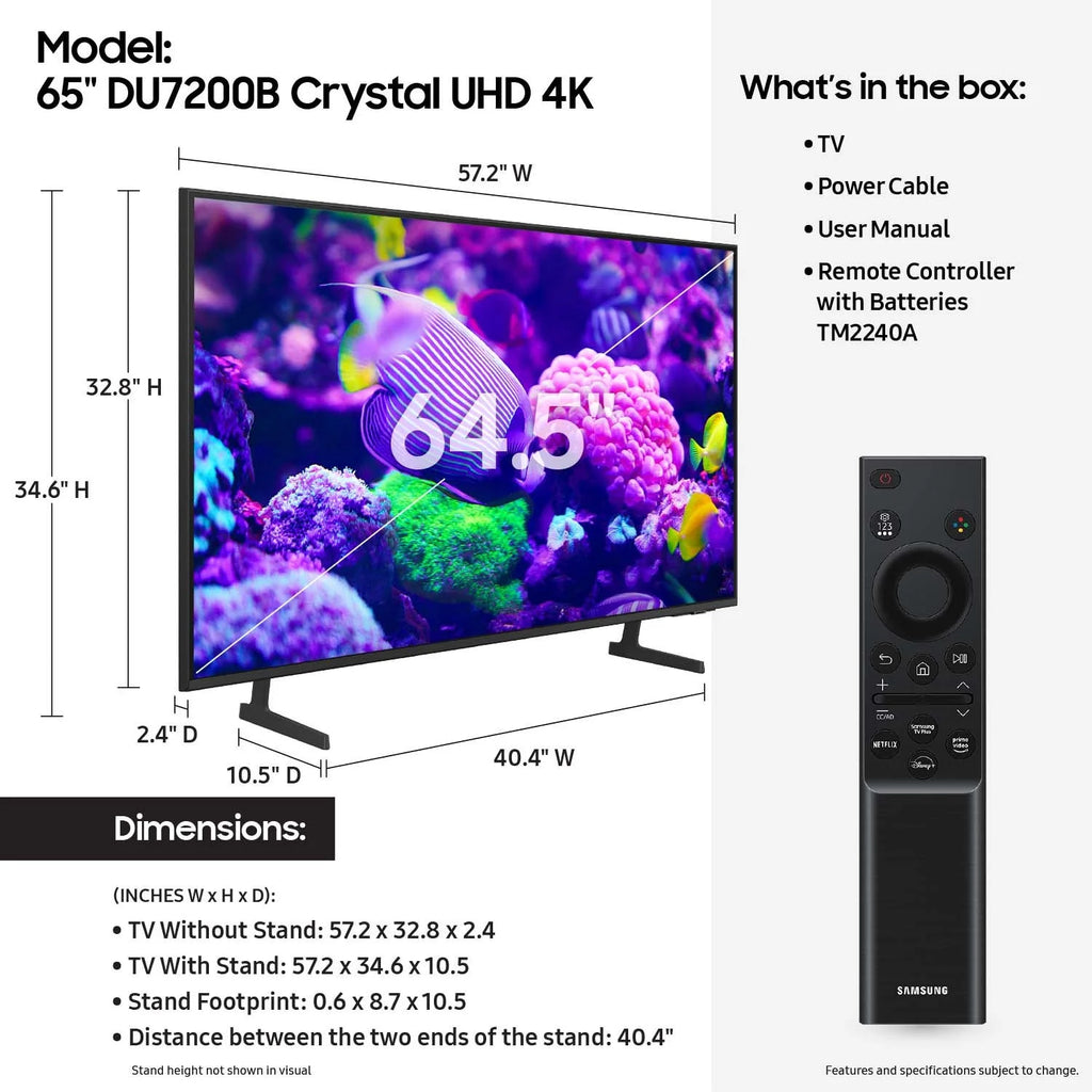 65” Crystal UHD 4K Smart TV A1027