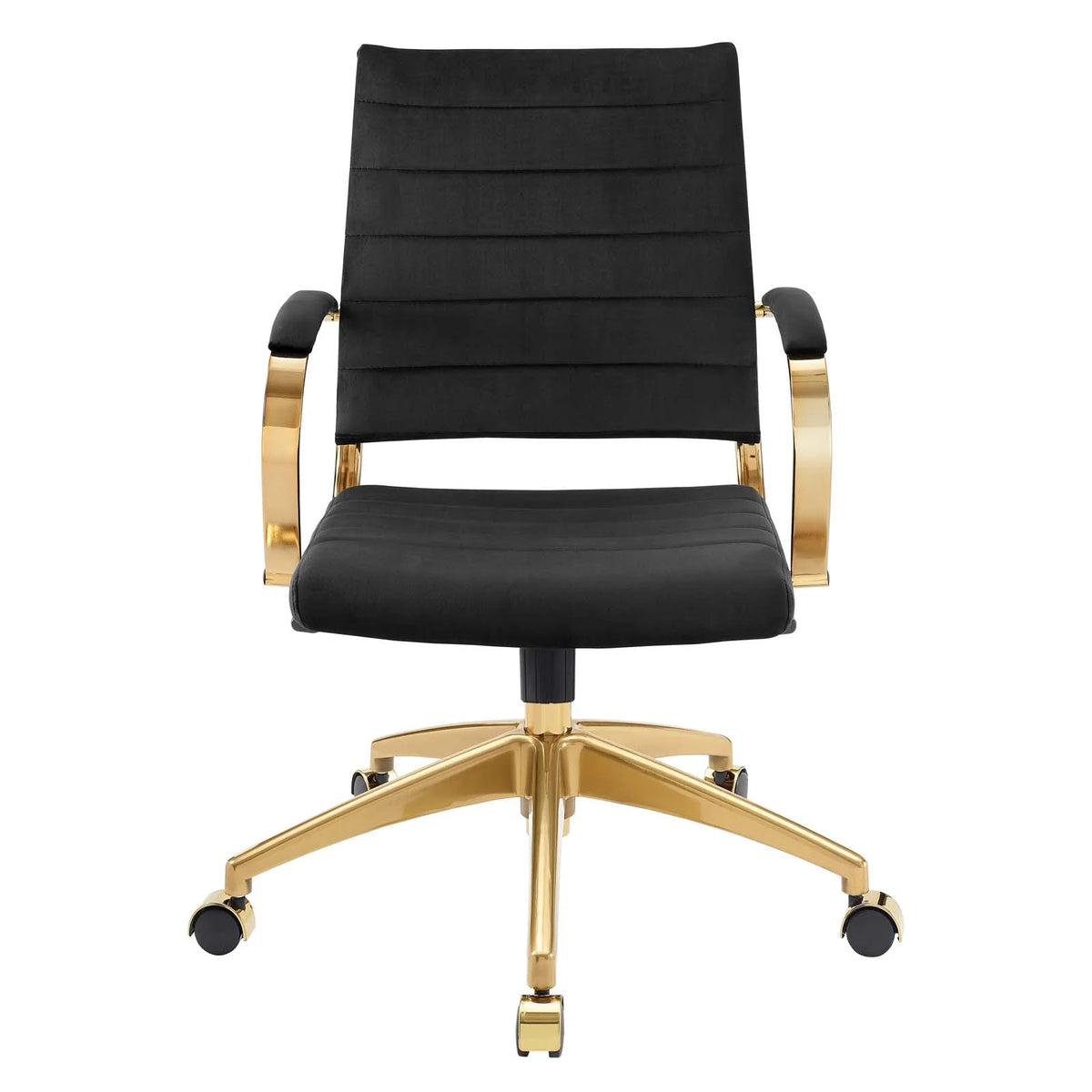 Black Velvet Computer Work Desk Chair I5622