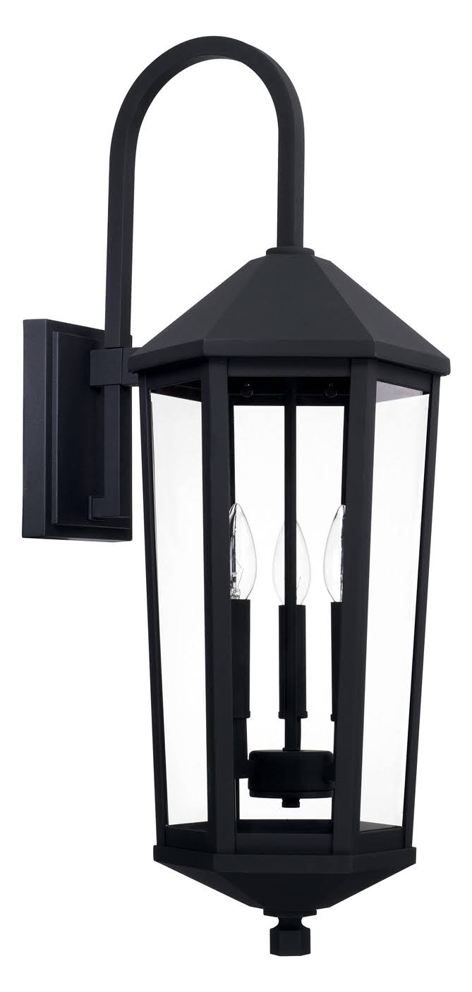 Black 3 Light Outdoor Wall Lantern V677094