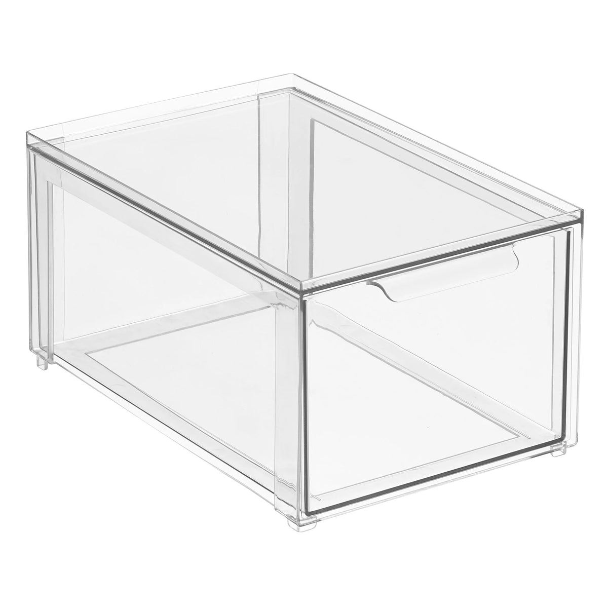 Clear Plastic Stackable Storage Organizer with Drawer O599